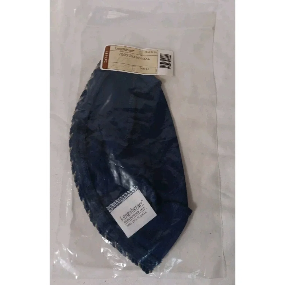 Longaberger 2005 Fabric Basket Liner Inaugural Indigo‎ Blue Fabric 28185144